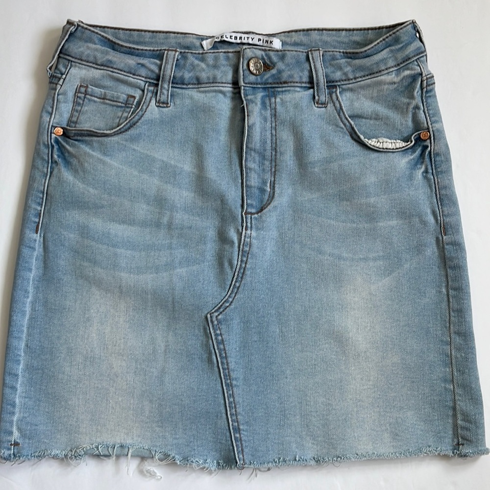 Celebrity Pink Denim Skirt